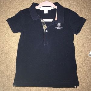 Burberry boys collared navy shirt size 9 months